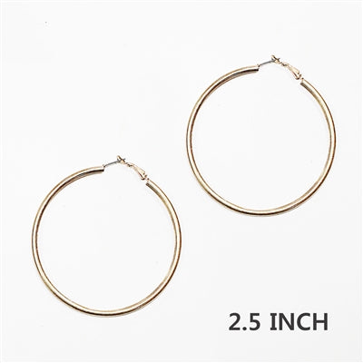 Worn Gold Hoop Earrings