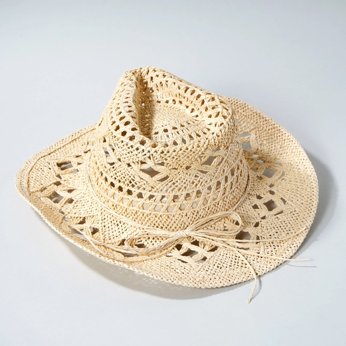 Rafia Straw Cowboy Hat