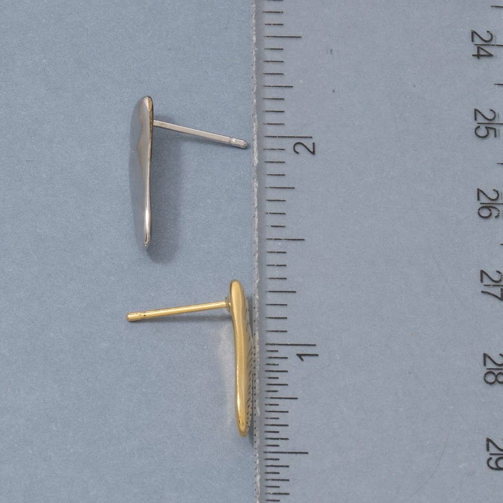 Gold Dipped Chunky Long Oval Earrings