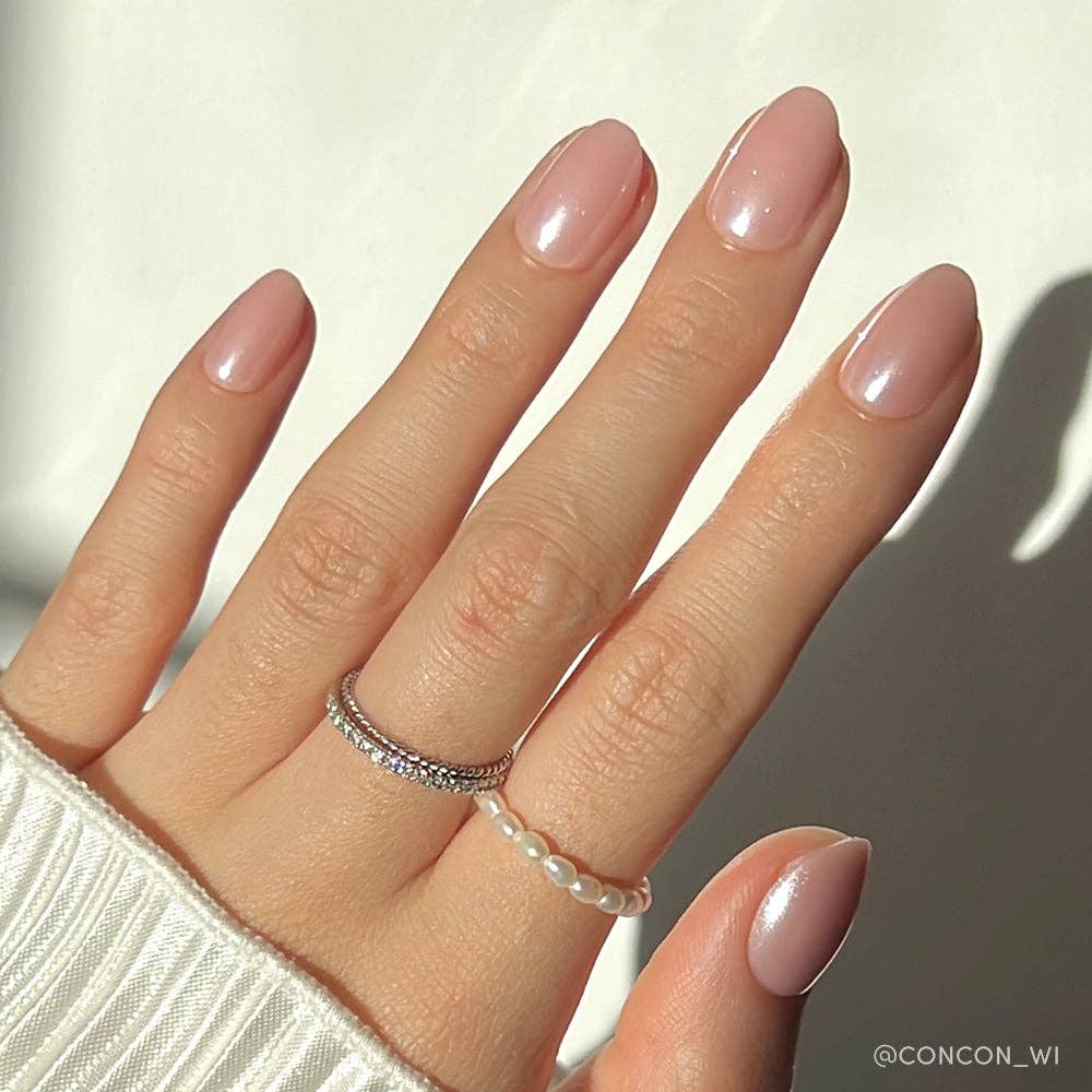Glamnetic Pinch Me Press-On Nails | Short Oval | Blush Pink Glazed