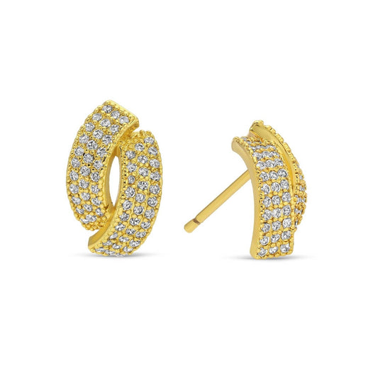 Curved Pavé Bar Studs
