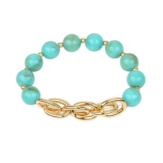 Turquoise Beaded Stretch Bracelet