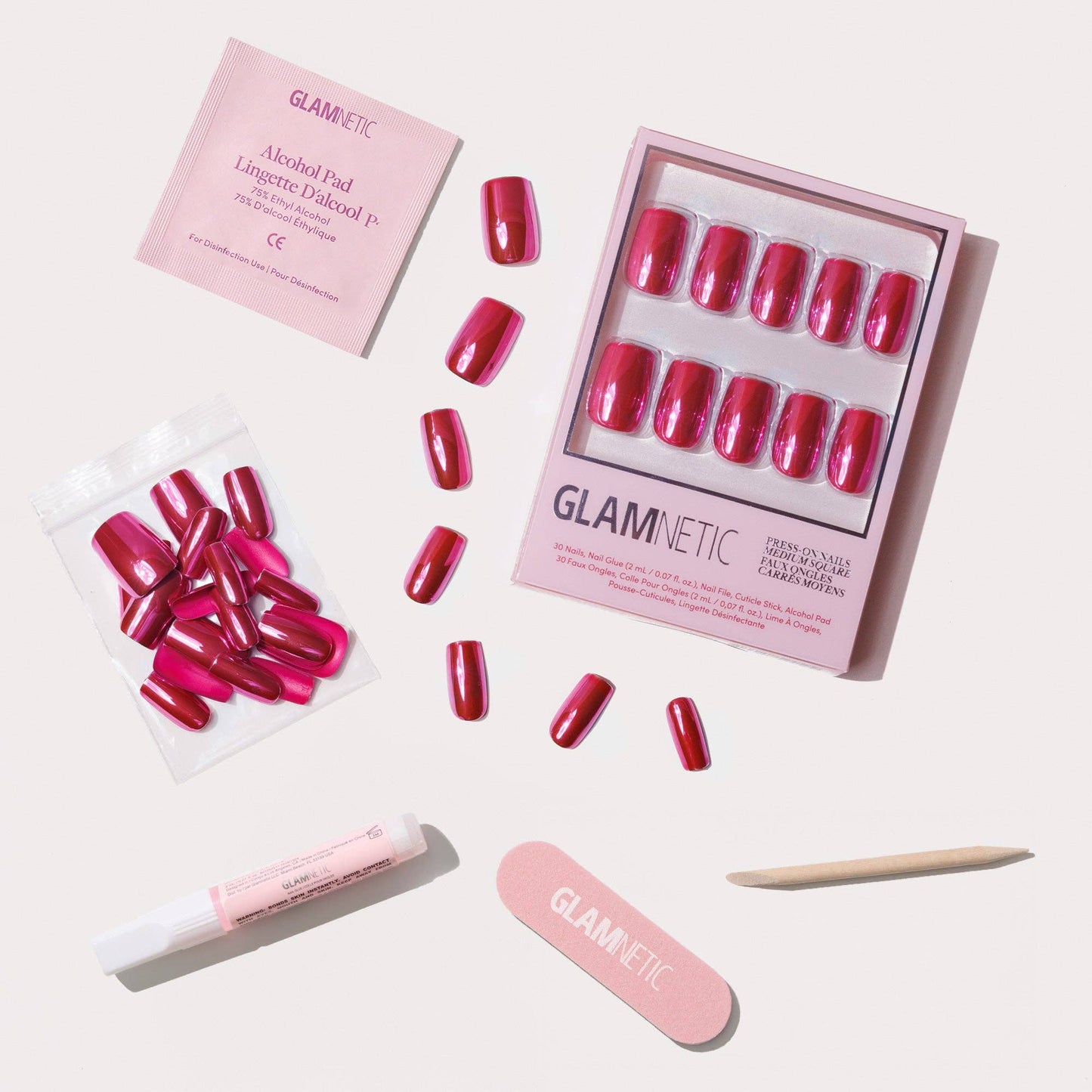 Glamnetic Pink Alloy Nails