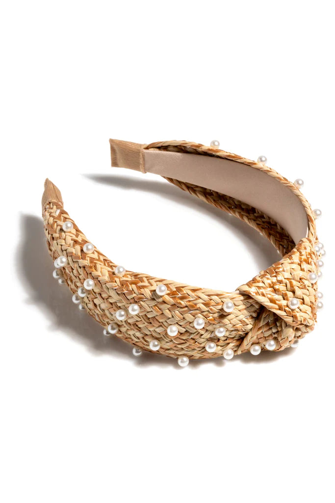 Pearl Embellished Knotted Headband
