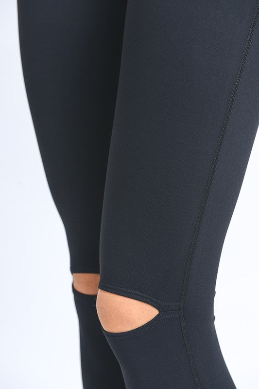 Knee Cut Out High Waisted Leggings