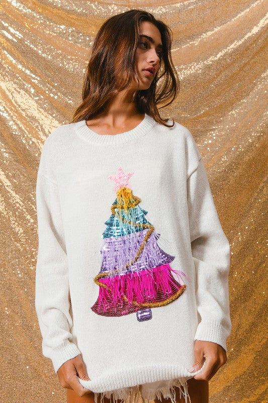 Festive Christmas Tree Sweater