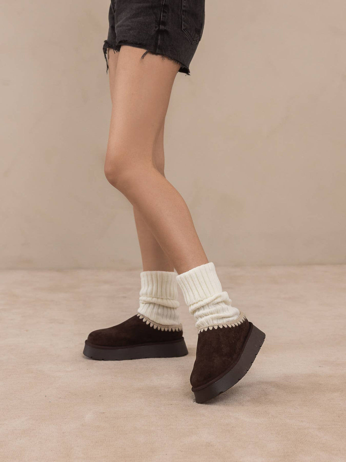 The Brandi Coffee Platform Mule Slipper