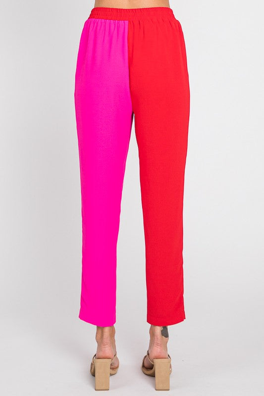 A Love Story Color Block Trousers