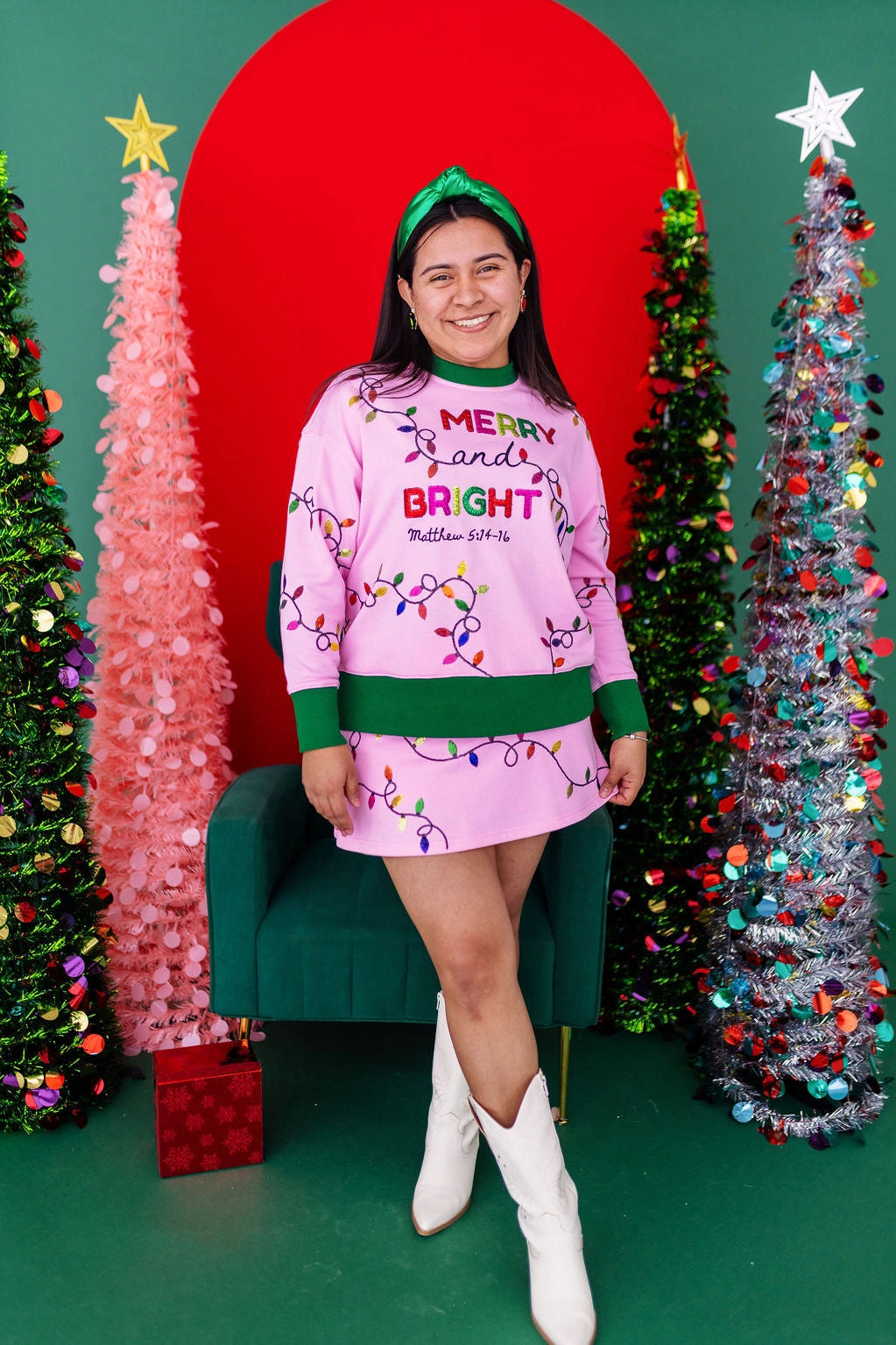 Merry & Bright Christmas Lights Sweatshirt