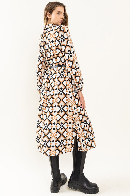 Gia Printed Midi Dress