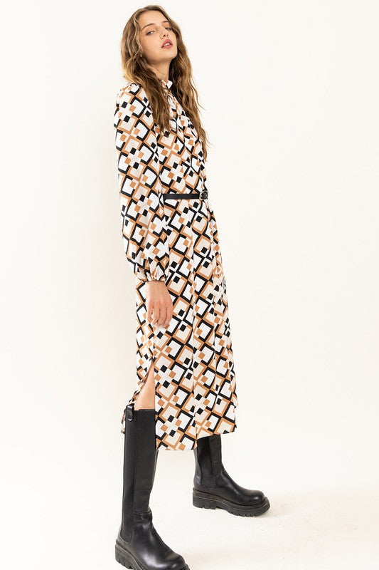 Gia Printed Midi Dress