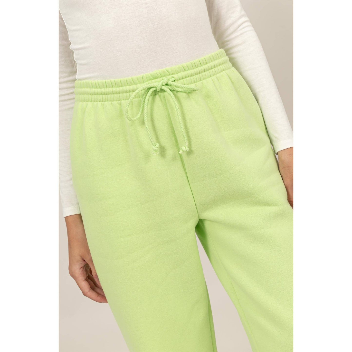 Lime French Terry Joggers