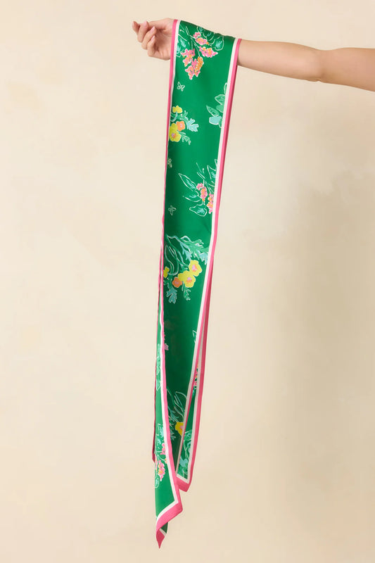 Prosperina Twillie Green Multi Floral Scarf Tie
