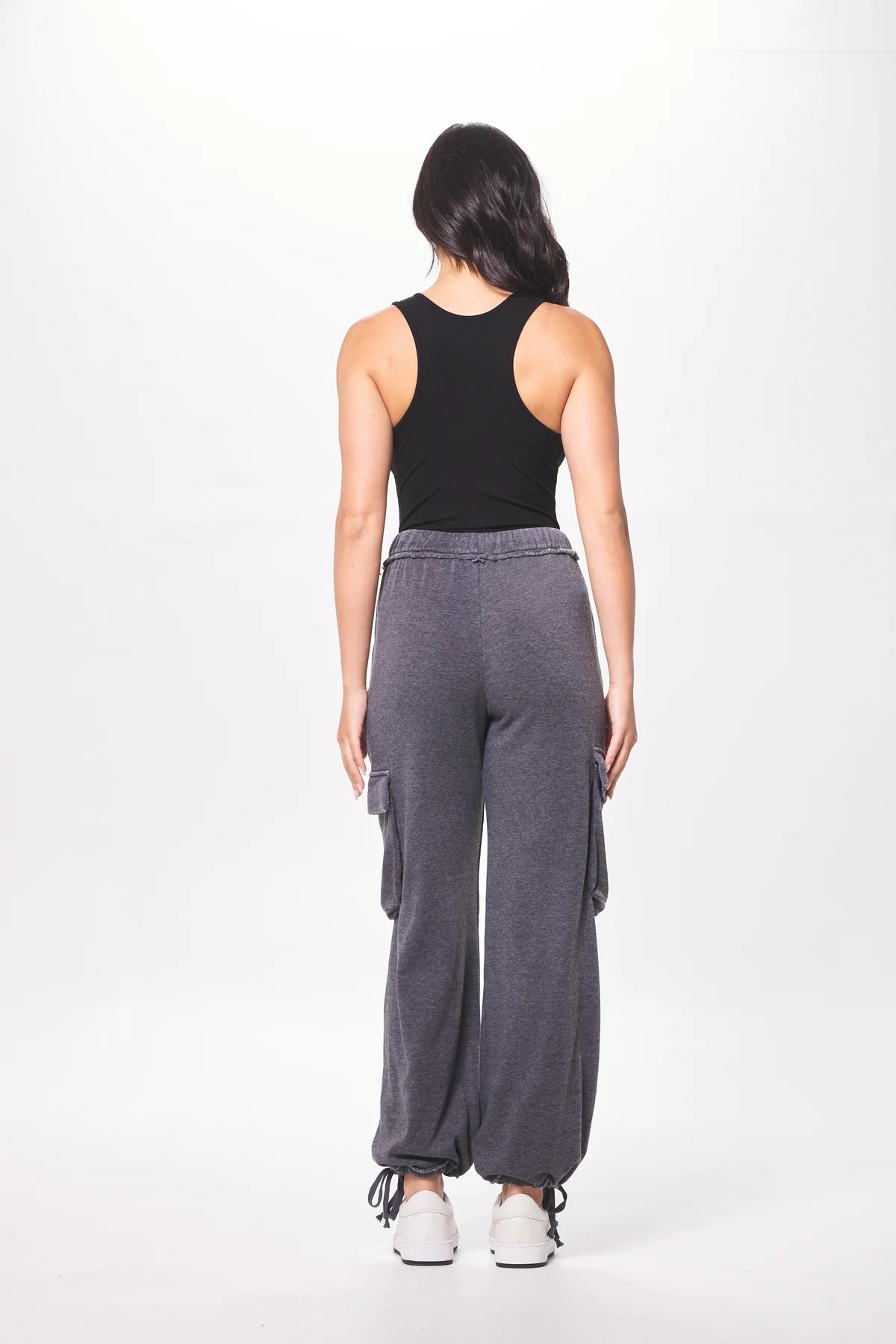 Washed Charcoal Cashmere Fleece Jogger