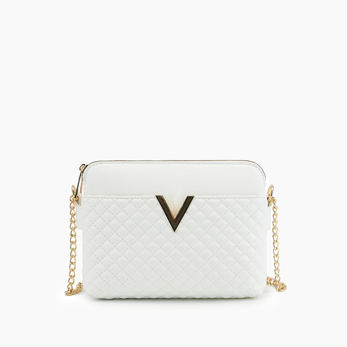 Lila Quilted Double Zip Crossbody Bag