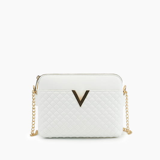 Lila Quilted Double Zip Crossbody Bag
