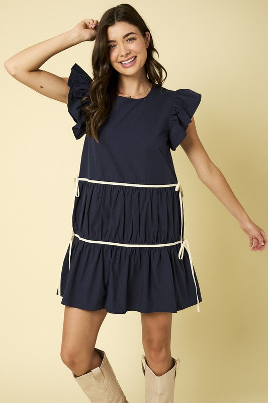 Erin Tiered Tie Detail Dress