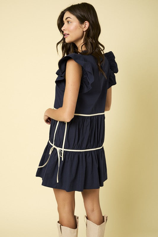 Erin Tiered Tie Detail Dress