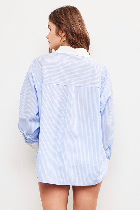 Blusa con cuello a rayas Cloud 9