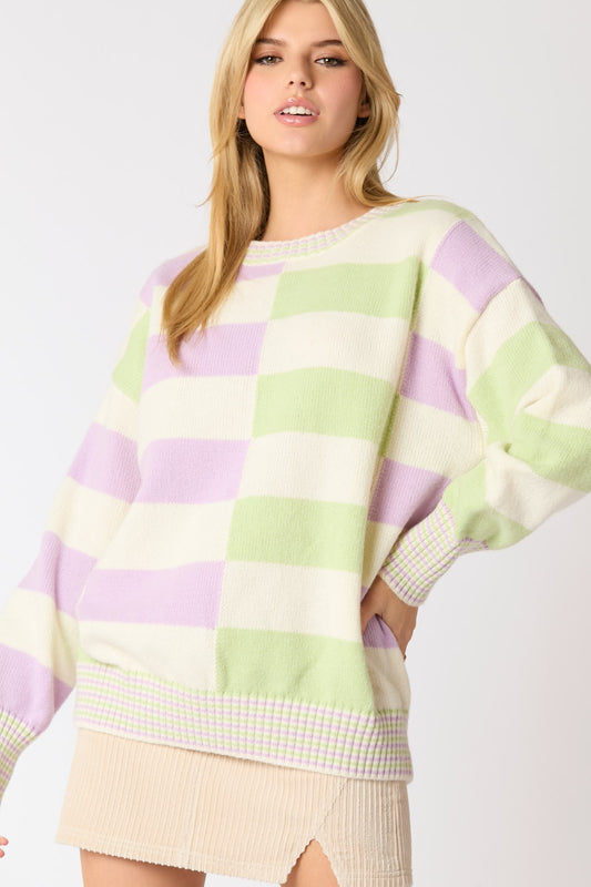 Pastel Picnic Knit Sweater