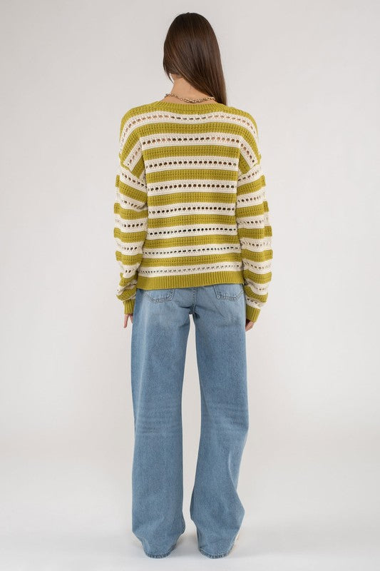 Kiwi Striped Knit Sweter