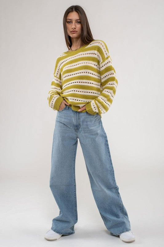 Kiwi Striped Knit Sweter