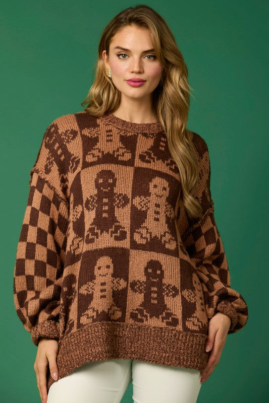 Gingerbread Oversized Sweater