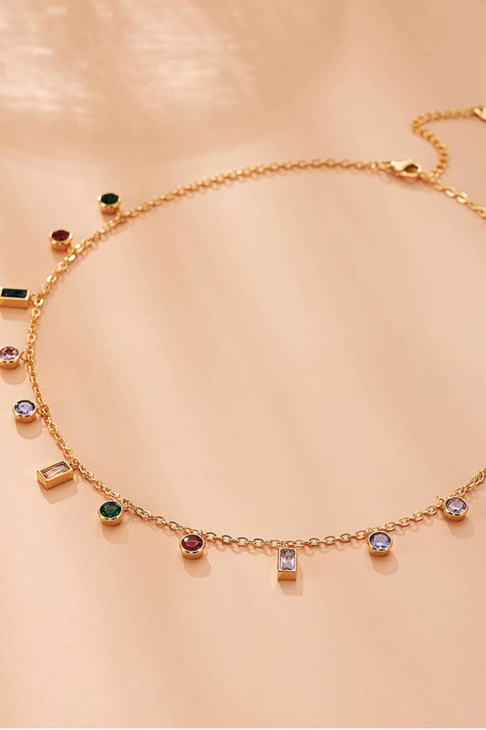 Dainty Colorful Charm Necklace