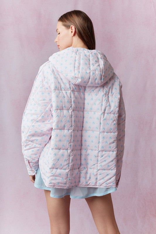 Dora Printed Pullover Puffer Jacket