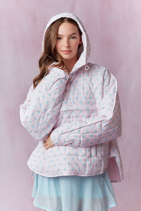 Dora Printed Pullover Puffer Jacket