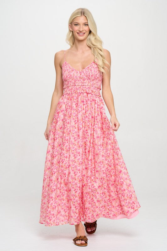 Rosy Breeze Maxi Dress