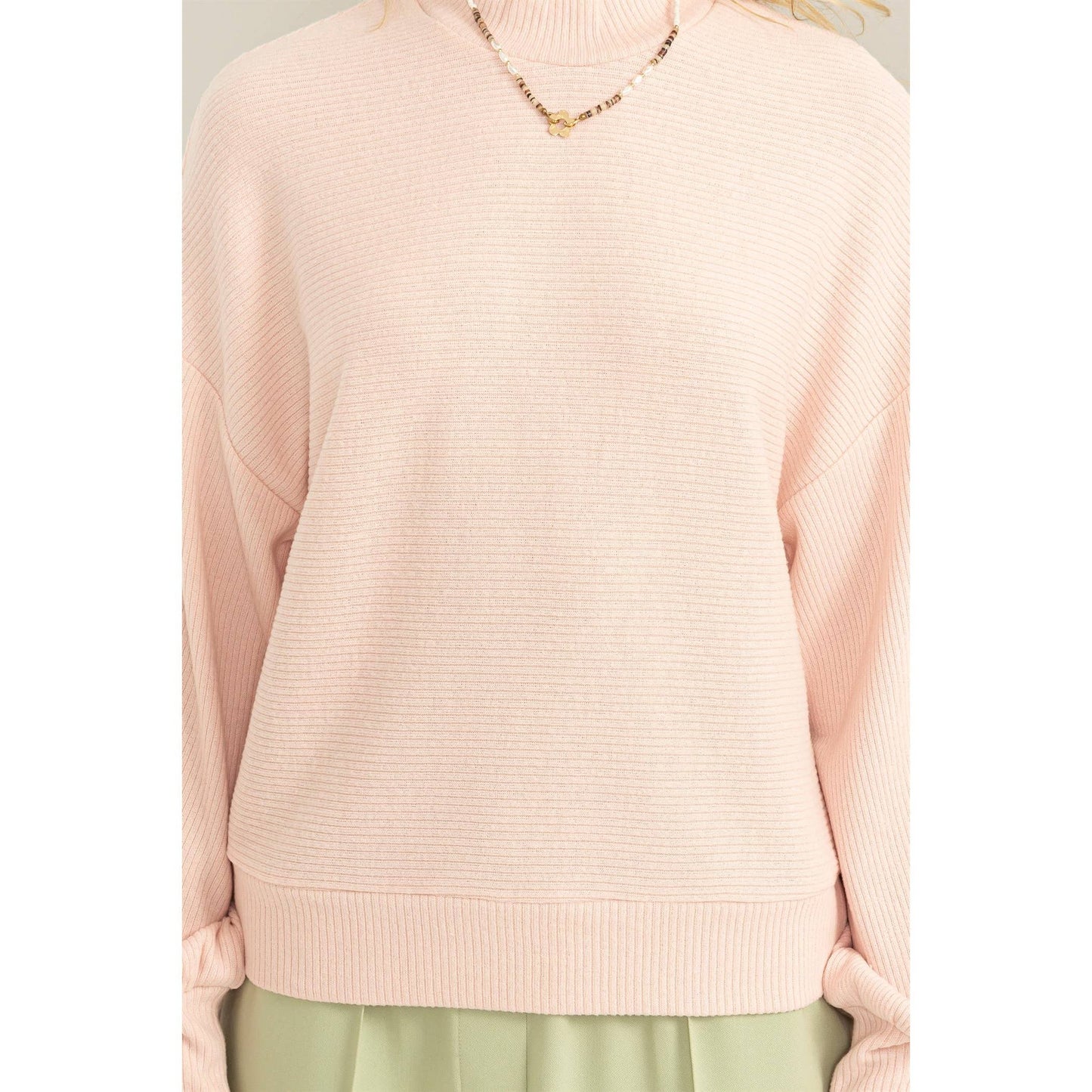 Dusty Pink Balloon Sleeve Top