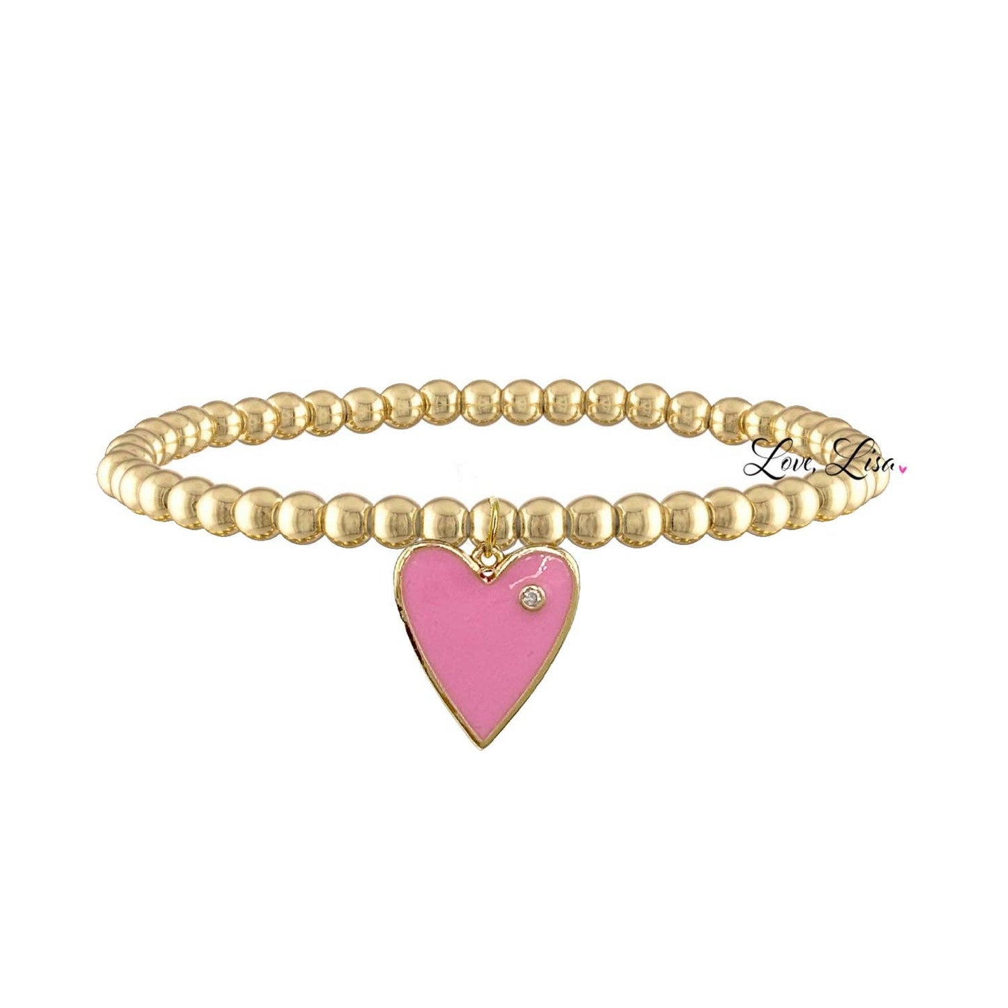 Valentina Pink Love Heart Bracelets