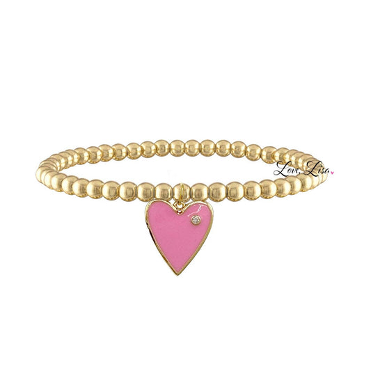 Valentina Pink Love Heart Bracelets