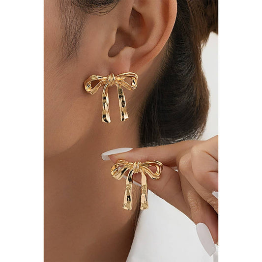 Wavy Textured Bow Earrings
