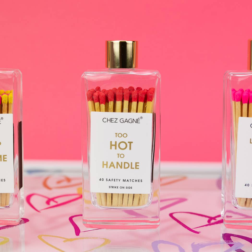 Too Hot To Handle - Glass Bottle Matches, Funny Gift