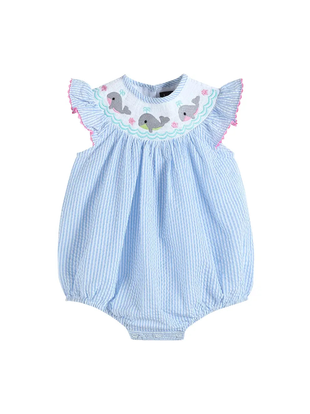 Smocked Whale Romper