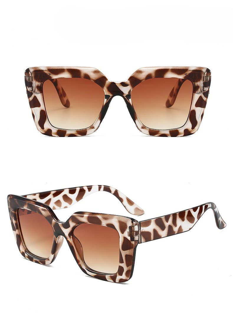 Thick Oversized Square UV Protection Sunglasses