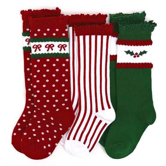 Classic Christmas Knee High Socks
