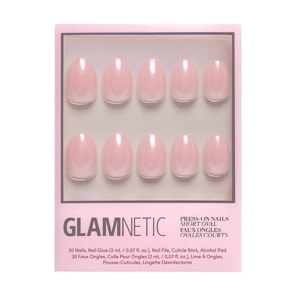 Glamnetic Pinch Me Press-On Nails | Short Oval | Blush Pink Glazed