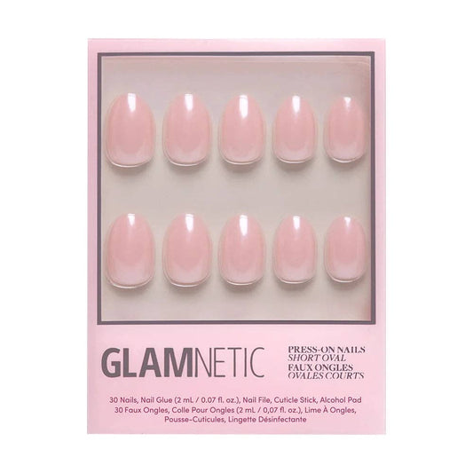 Glamnetic Pinch Me Press-On Nails | Short Oval | Blush Pink Glazed