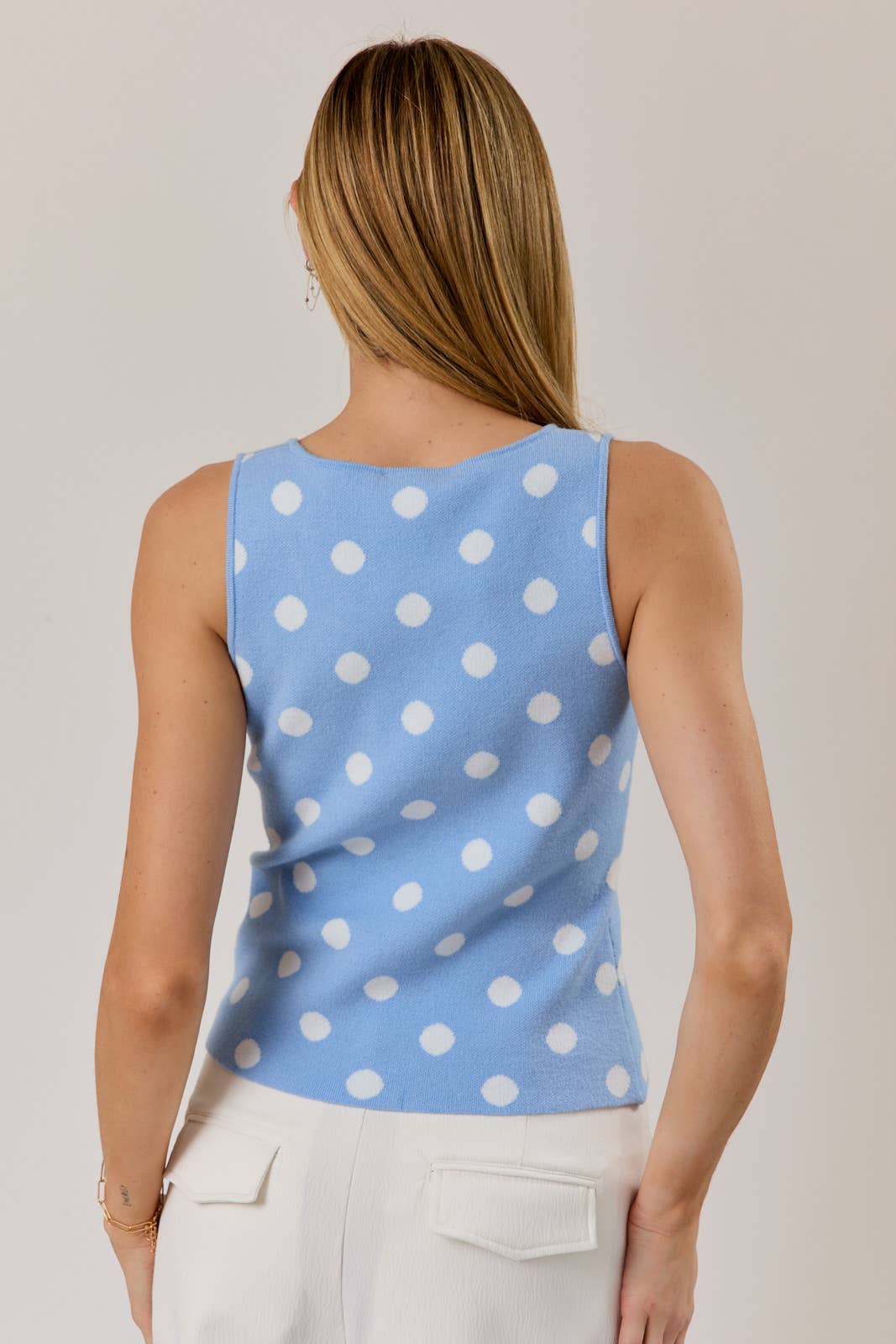 Sophia Polka Dot Sweater Tank