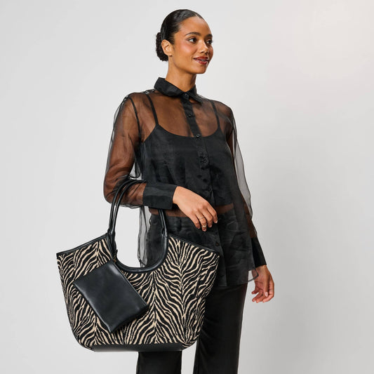 Delilah Zebra Tote