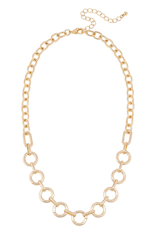 Juliette Charm Collector Necklace in Shiny Gold