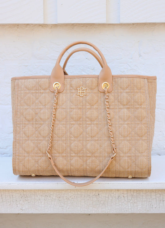Melissa Tote Bag Natural Quilted