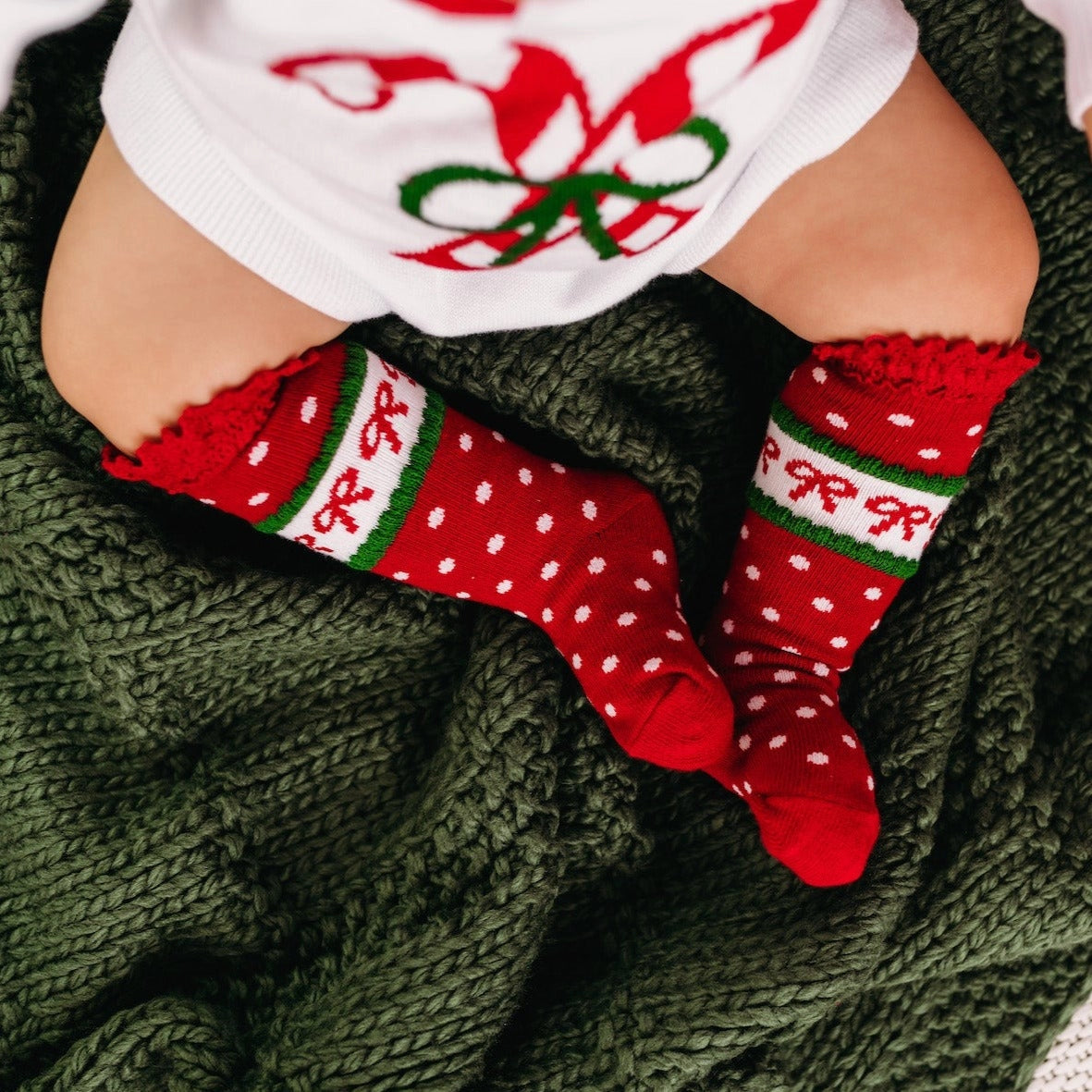Classic Christmas Knee High Socks