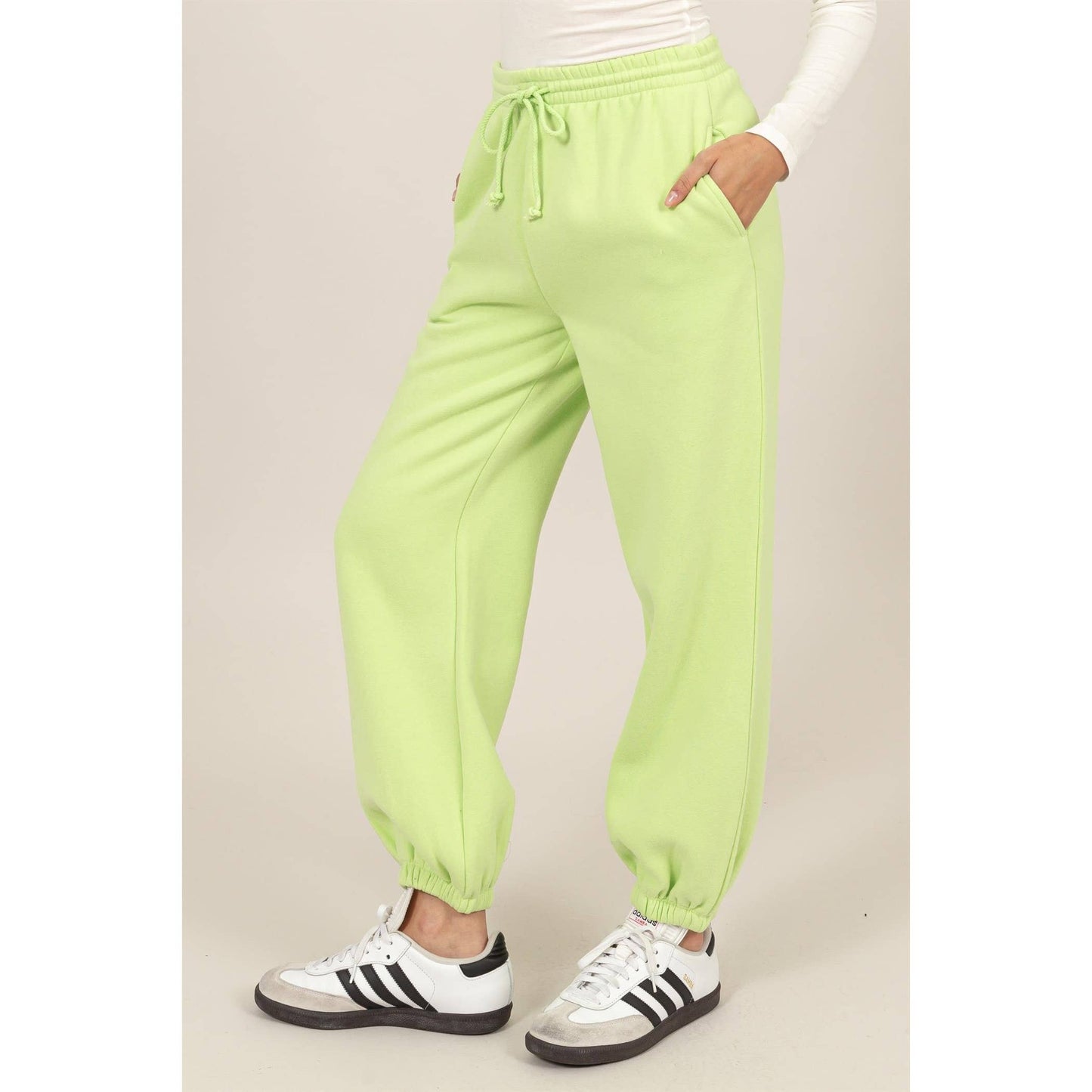 Lime French Terry Joggers