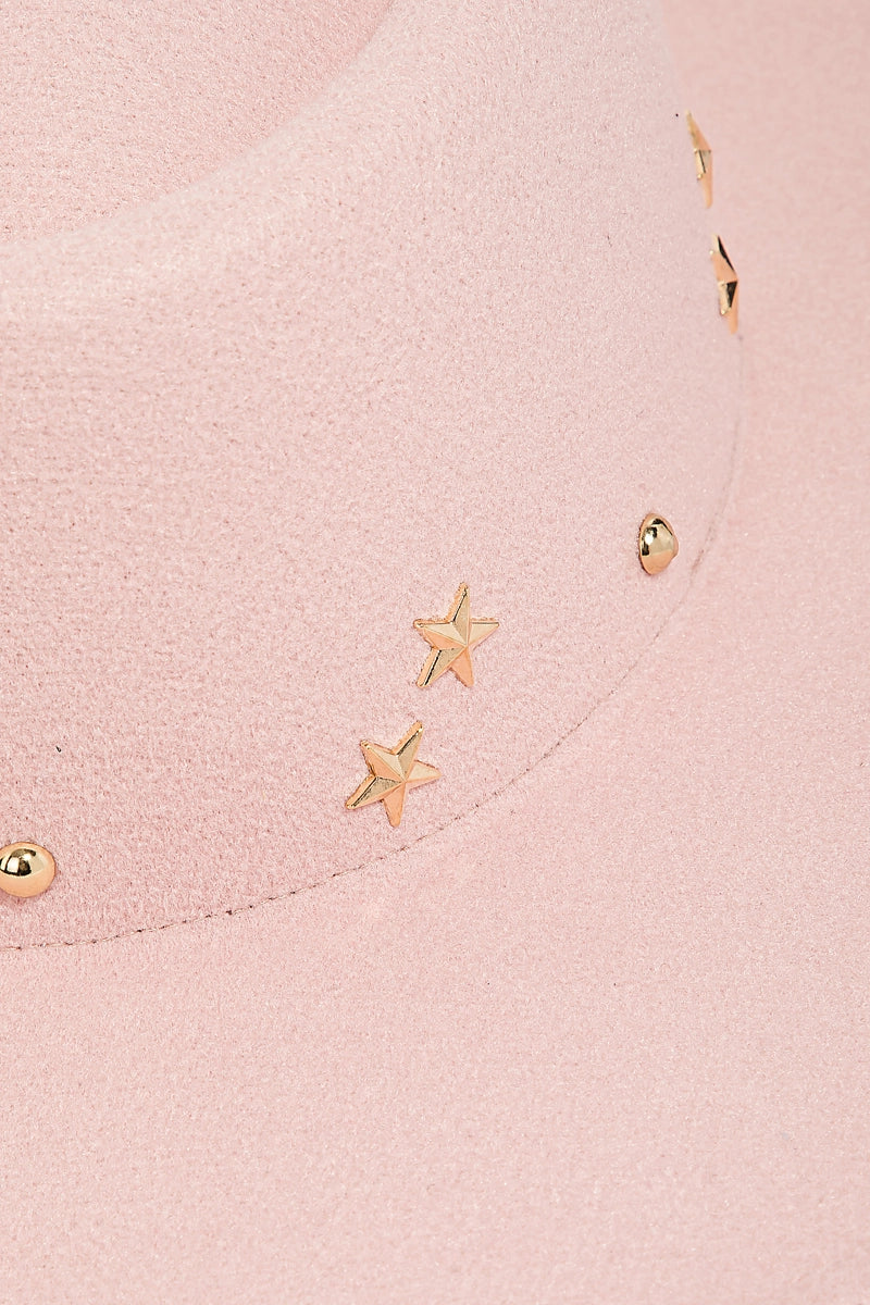 Pink Star Studded Hat