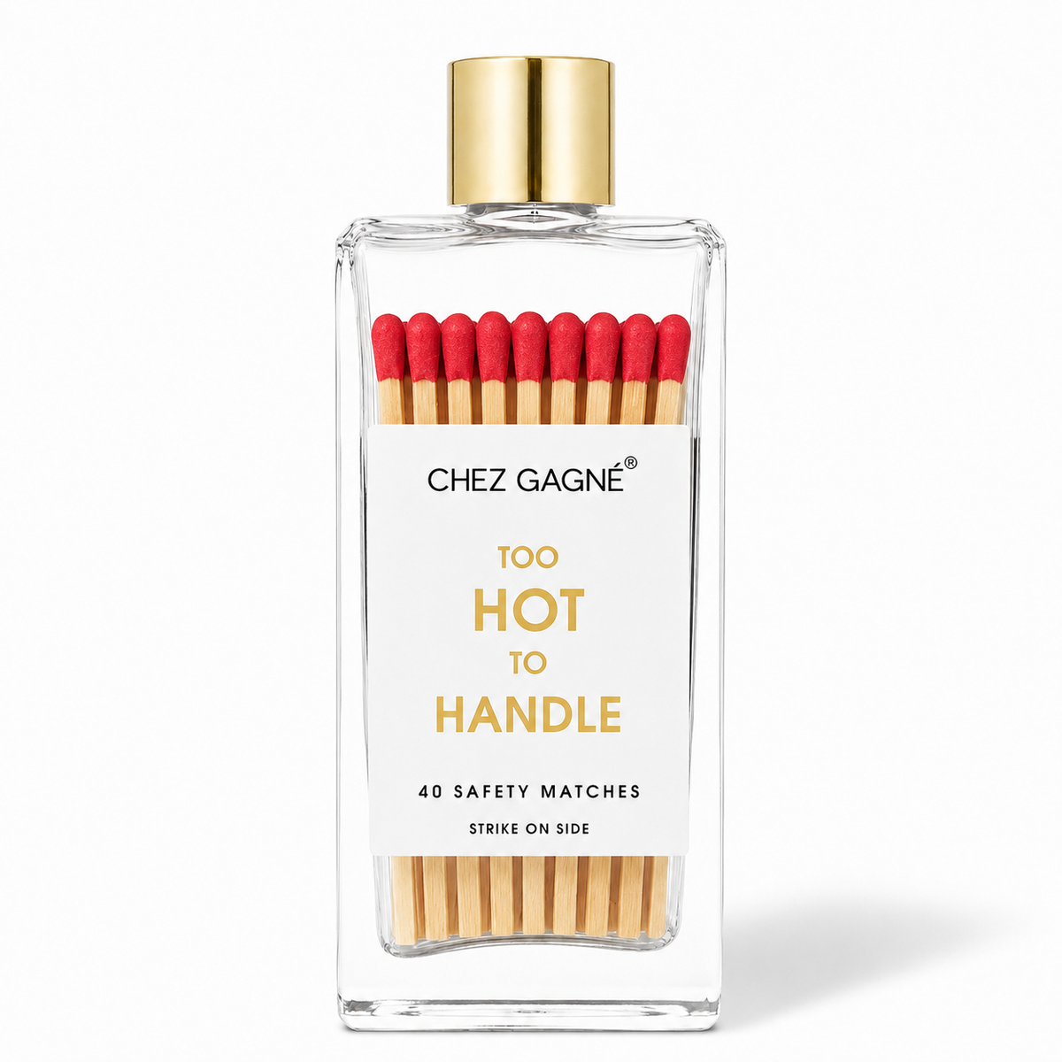 Too Hot To Handle - Glass Bottle Matches, Funny Gift