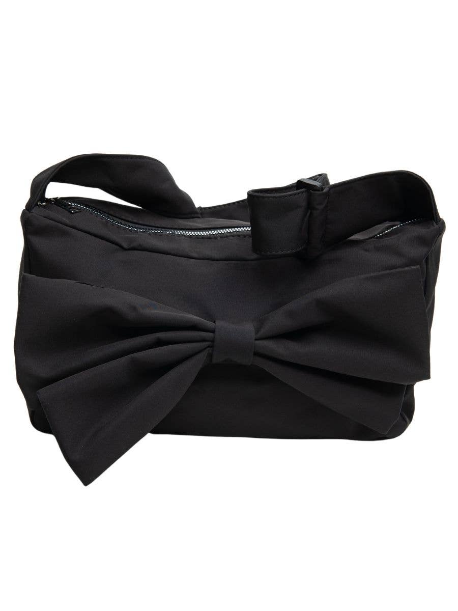 Coquette Black Bow Shoulder purse Bag